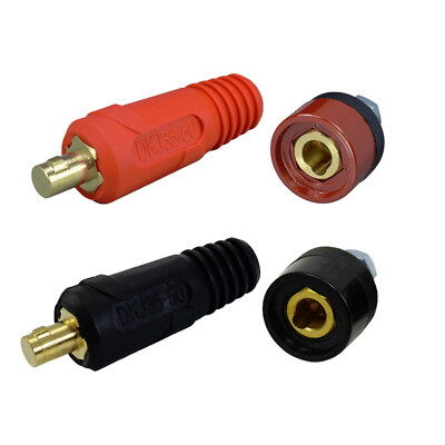 TIG Welding Cable Panel Connector Plug and Socket Set DKJ35-50 & DKZ35-50 4pcs