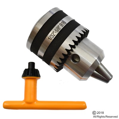 5/8'' DRILL PRESS PRECISION CHUCK B16 B 16 JACOBS TAPER WITH KNURLED GRIPS