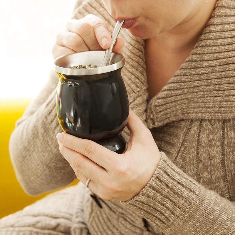 Cup Yerba Mate Gourd Set Bombilla Straw