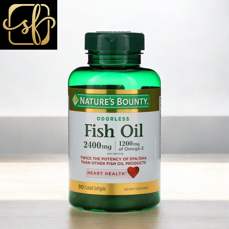 Nature’S Bounty Fish Oil, 2400Mg, 1200Mg of Omega-3, 90 Coated Softgels