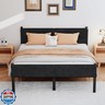 Henshwon Metal Bed Frame,14Inch King Size Bed Frame with Storage Space,Heavy Duty Sturdy Mattress Foundation,Easy Assembly,No Box Spring Needed,Black King