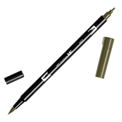 56634 Dual Brush Pen Art Marker, N57 - Warm Gray 5, 1-Pack. Blendable, Brush ...