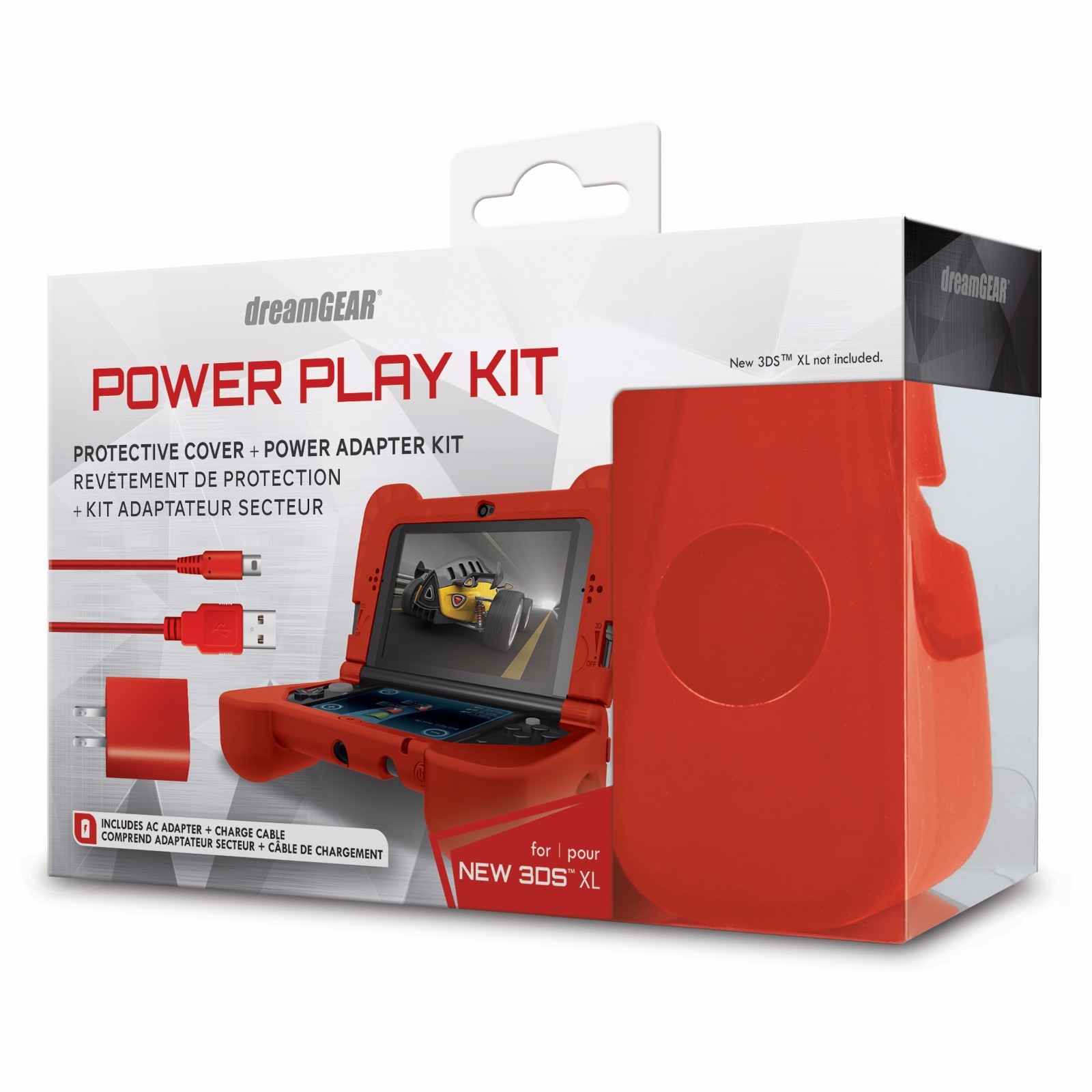 Dreamgear New Nintendo 3ds Xl Comfort Grip Case Power Play Kit