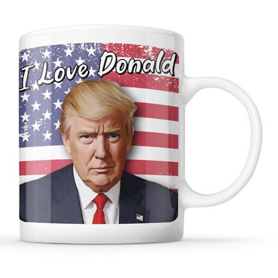 I Love Donald - President Trump - USA Flag - Politics Mug