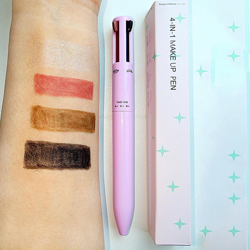 Highlight Eyeliner Pencil 4 In 1 Eyebrow Marker Pen Waterproof