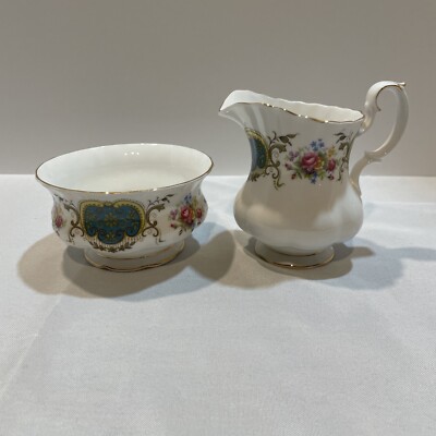 Royal Albert Berkeley Creamer and Open Sugar Bowl- Mint Condition