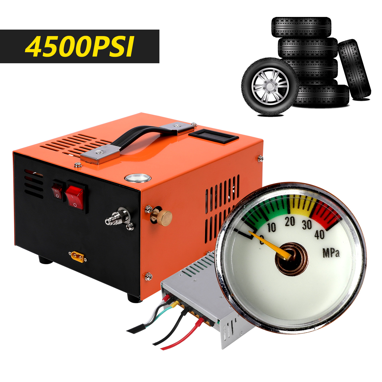 30mpa/4500psi Manual-stop W/built-in Fan Air Pump