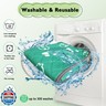Mooydee 2 Pack Guinea Pig Bedding - Washable Guinea Pig Liner for Midwest Cage, Waterproof Reusable and Anti Slip Pee Pads Super Absorbent Mats for Small Animals Rabbit Hamster Rat (Green, 48 x 24 Inch)