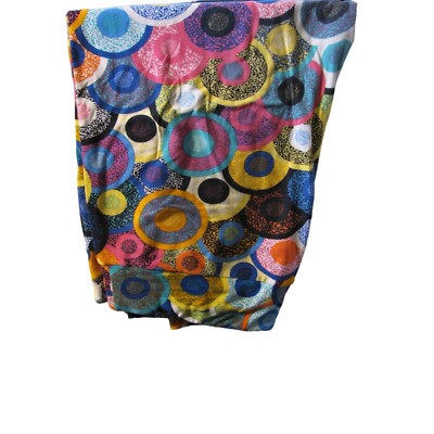 LuLaRoe TC2 Black Blue Pink Green Yellow Circles Leggings