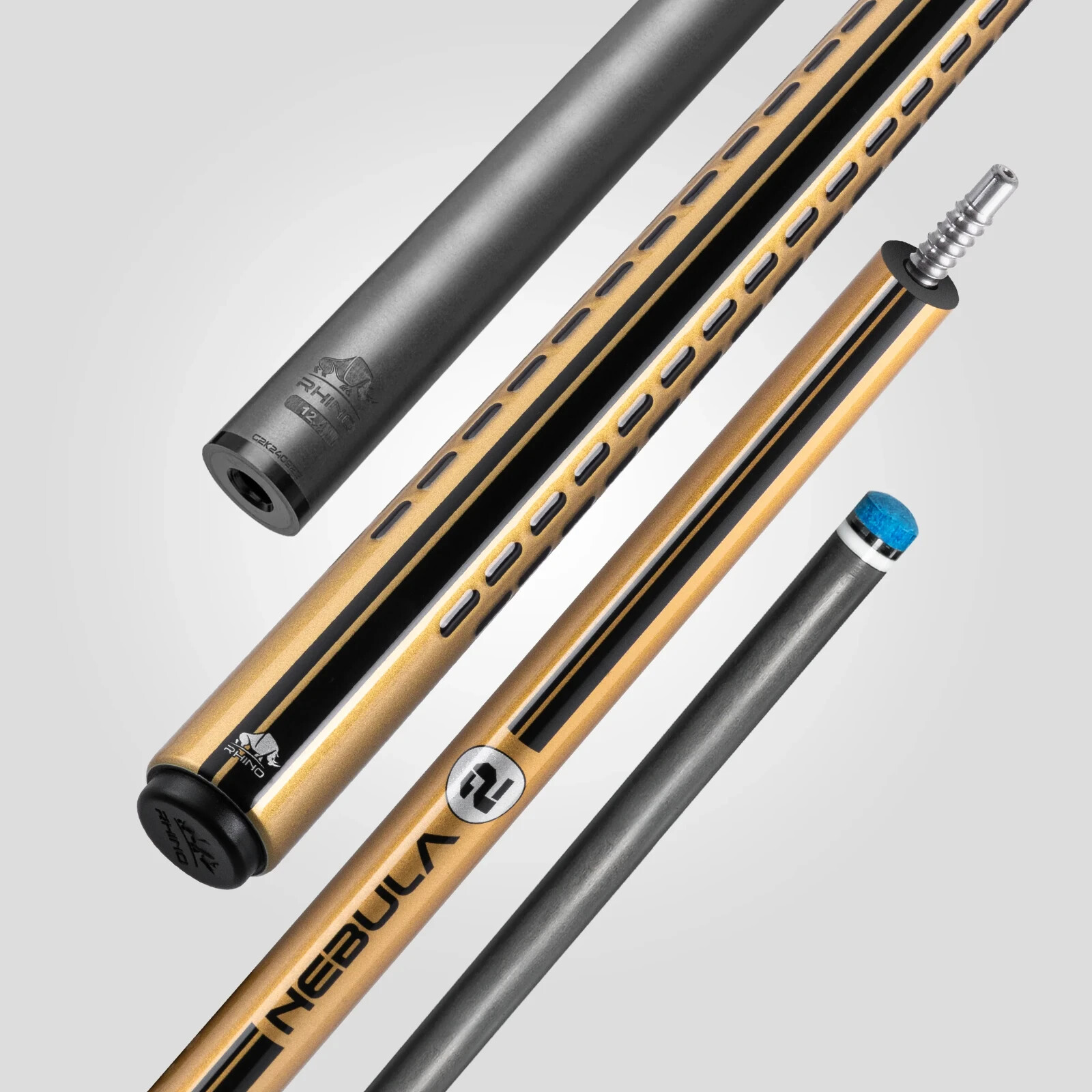 ※一押し【予約販売】　Rhino NEBULA2 キュー スポーツ- グレー お勧め一押し 【10月中旬入荷】 Rhino NEW NEBULA2 プールキュー