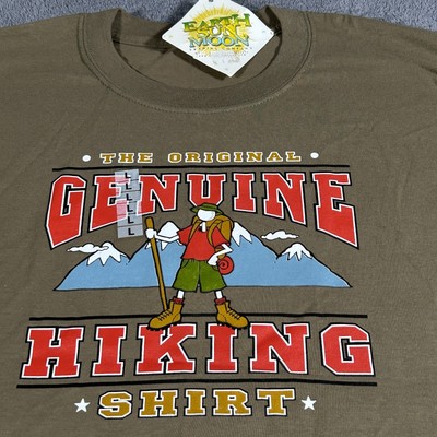 Earth Sun Moon Gildan Hiking Shirt Men s L Green Graphic Outdoor Grove City PA