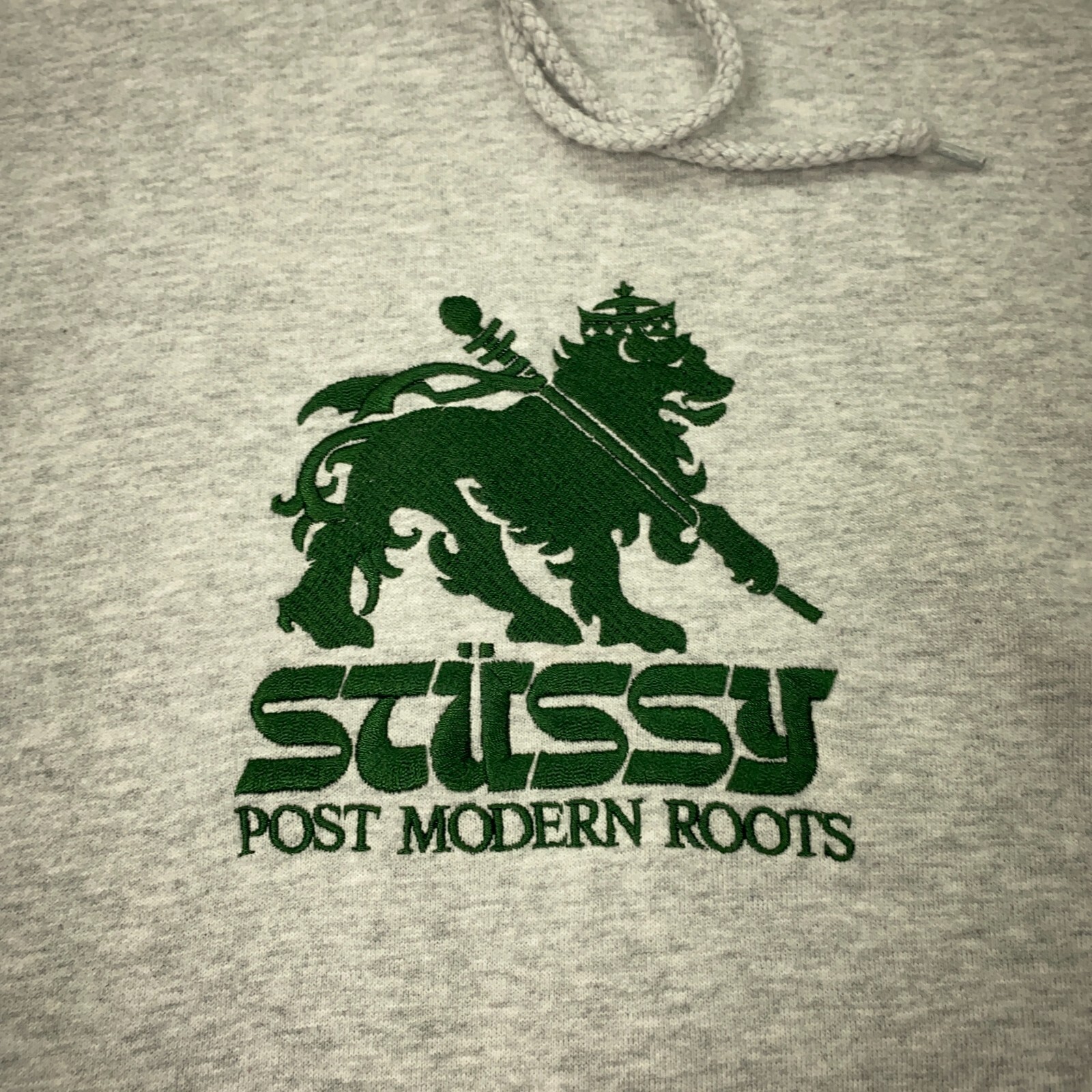 Stussy Post Modern Roots Hoodie Mens XXL Gray Sweatshirt Stussy Post Modern Roots Hoodie Mens XXL Gray Sweatshirt