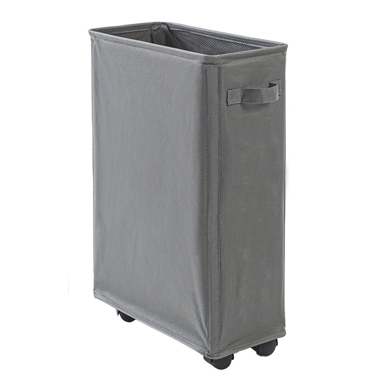 Collapsible Laundry Baskets Large Slim Folding Hamper on Wheels 42L durable