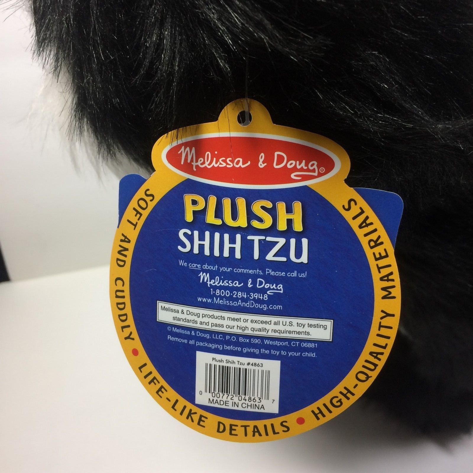 Melissa & Doug Plush Shih Tsu  & Douglas the Cuddle Toy Black & White Dog