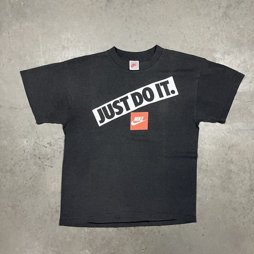 90s USA製 NIKE JUST KICK IT ヴィンテージTシャツ XL 古着 90s USA製 NIKE 「JUST DO IT. 」 スクエア ロゴ プリント