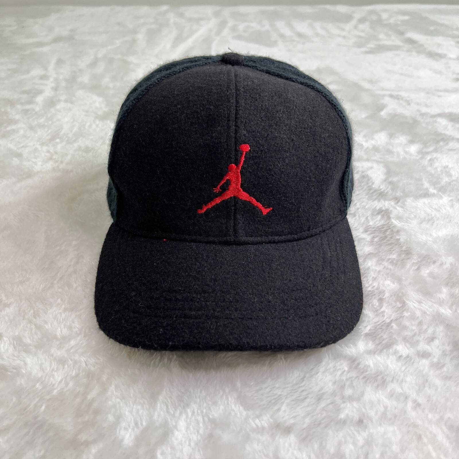 【90s NIKE AIR JORDAN】ウールキャップ　レザー　vintage 90s NIKE AIR JORDAN】ウールキャップ レザー vintage - メルカリ