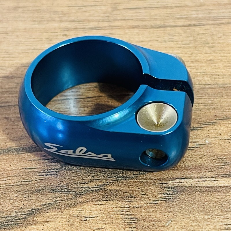 Salsa Lip Lock 30.0 Seatpost Clamp Collar Blue Ano
