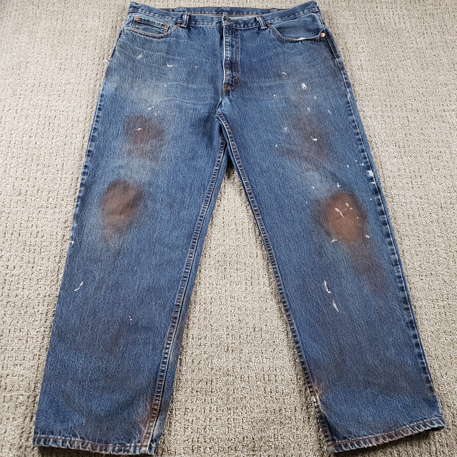 Vintage Y2k Baggy LEVIS 550 Jeans 42x32 Blue Relaxed Loose