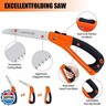 Folding Hand Saw, 8 Inch Heavy Duty High Carbon Steel Blade for Smooth Cutting, Camping, Gardening, Tree Pruning, Wood Cutting, Compact Design with Non-Slip Ergonomic Handle for Outdoor Use