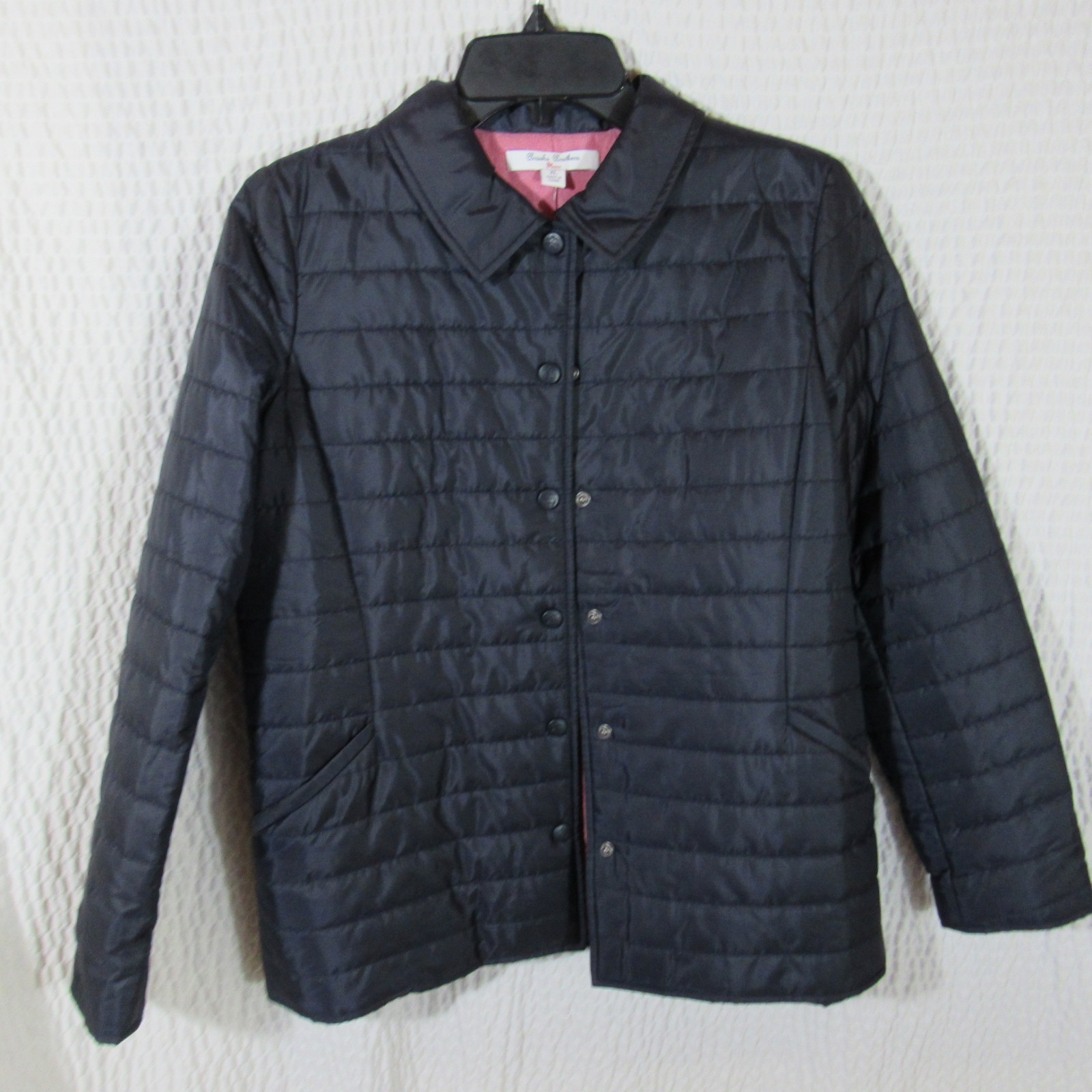 Brooks Brothers Black Jacket Coat XL Girls Quilted Lined New $150