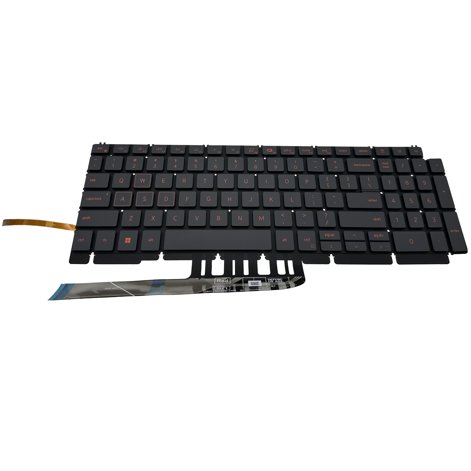 US Keyboard Red Backlit for Dell G15 (5510),G15 (5511),G15 5515 5520 5525 5530