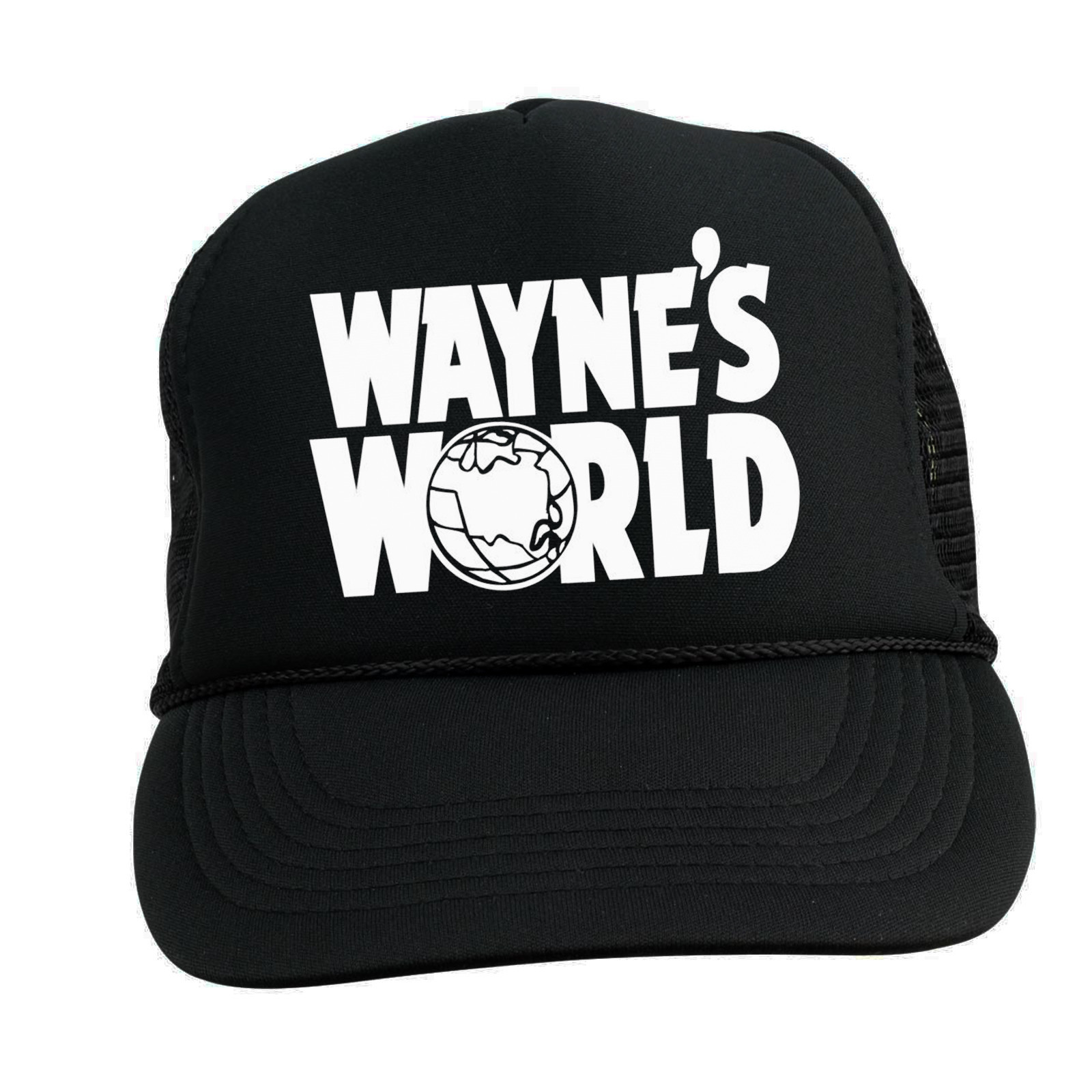 帽子 WEIRDO ROAD FREAK - CASQUETTE Black L WAYNE'S WORLD TRUCKER HAT ~ BLACK MESH CAP ~ FUNNY HALLOWEEN