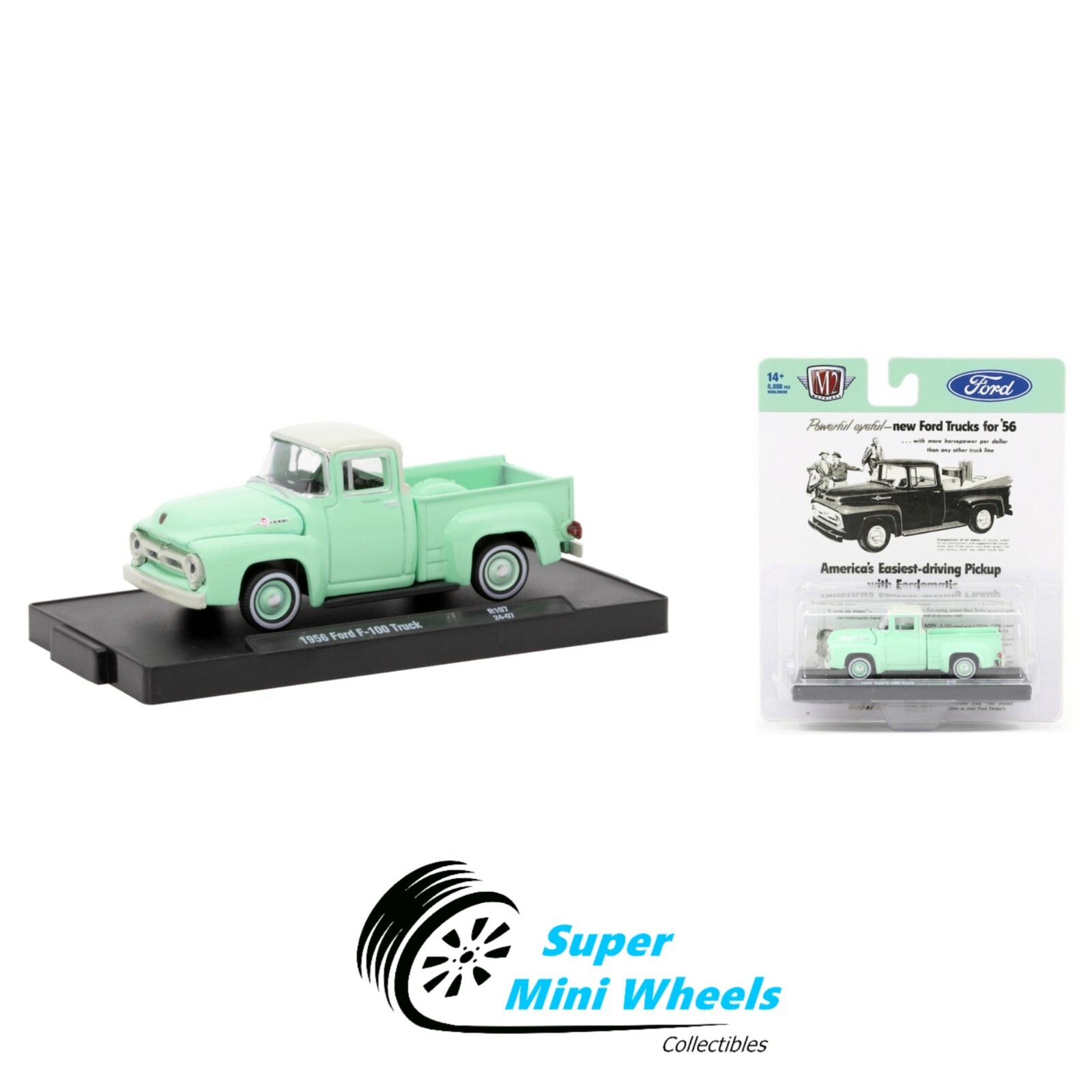 ミニカー FORD F-100PICKUP 1956 Ford F-100 Pickup 1956, Model Car, Scale 1/38 Model Truck