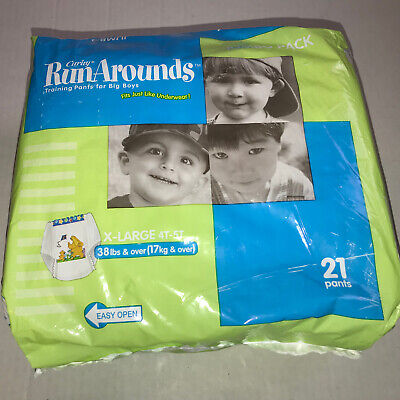 Curity RunArounds Training Pants for Big Boys Like Underwear XLarge 4T-5T 38 lbs