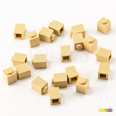 Lot of 20 Genuine LEGO Tan 1x1 3005 Building Bricks Blocks Parts & Pieces NEW