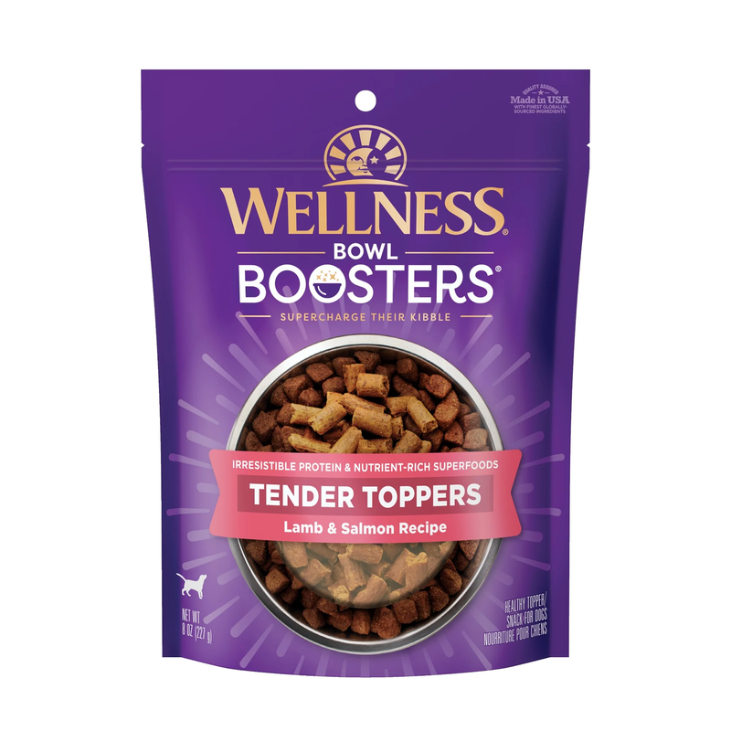 Wellness Bowl Boosters Tender Toppers, Healthy Grain Free Dog Food Topper, Lamb