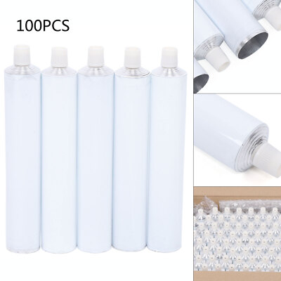 100pcs Travel Tube Aluminum Empty Unsealing Toothpaste Tubes Environmentally