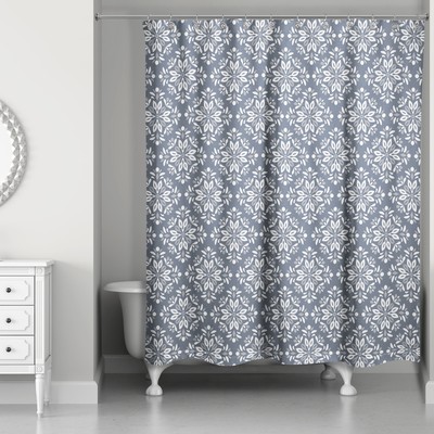 Creative Products Leafy Medallions Slate 71 x 74 Shower Curtain