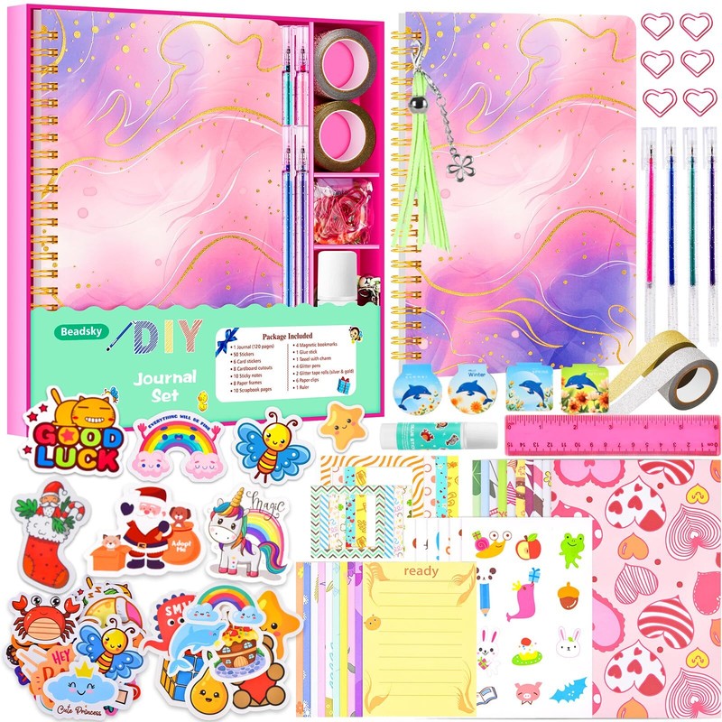 DIY Journal Kit, Christmas Birthday Gifts for 8 9 10