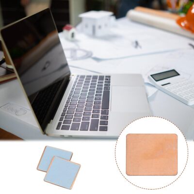 Copper Sheet Shim 0.3mm 15x15mm Thermal Adhesive for CPU Cooling 5 Set