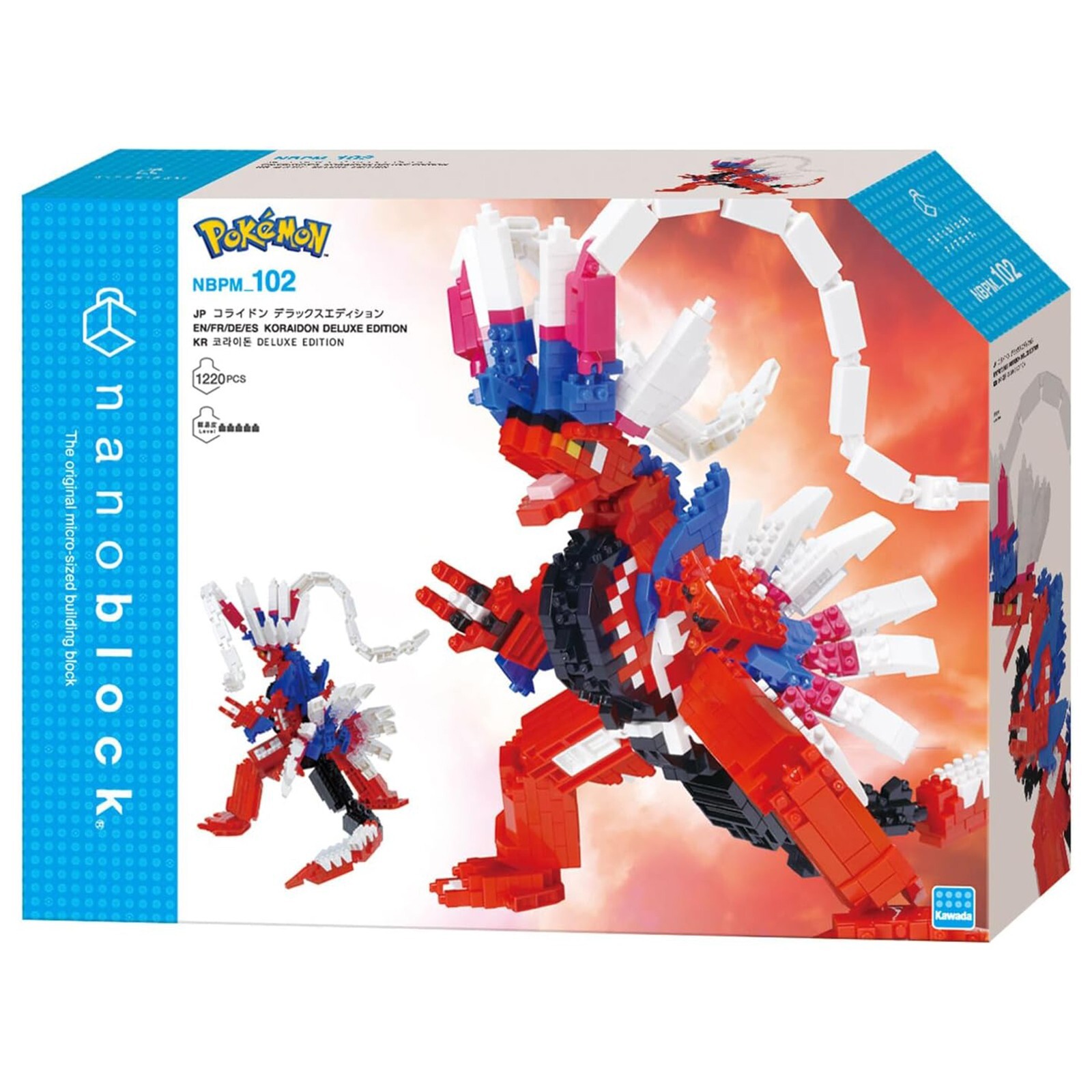 Набор для сборки наноблоков Kawada Pokemon Koraidon Deluxe Edition НОВЫЙ В НАЛИЧИИ