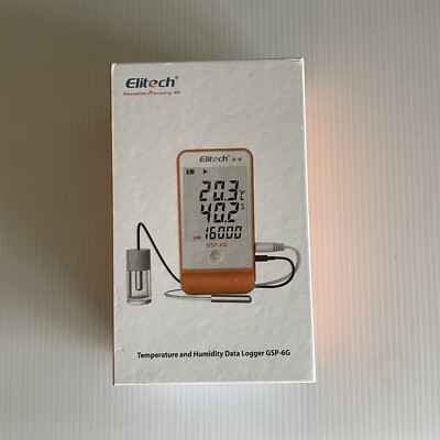 Elitech GSP-6G Vaccine Temperature Monitor Temp Recorder Humidity Data Recorder