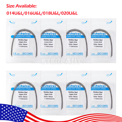 ETERFANT Dental Ortho Arch Wire Stainless Steel/Natural Round/Ovoid 10Pc/Pack US