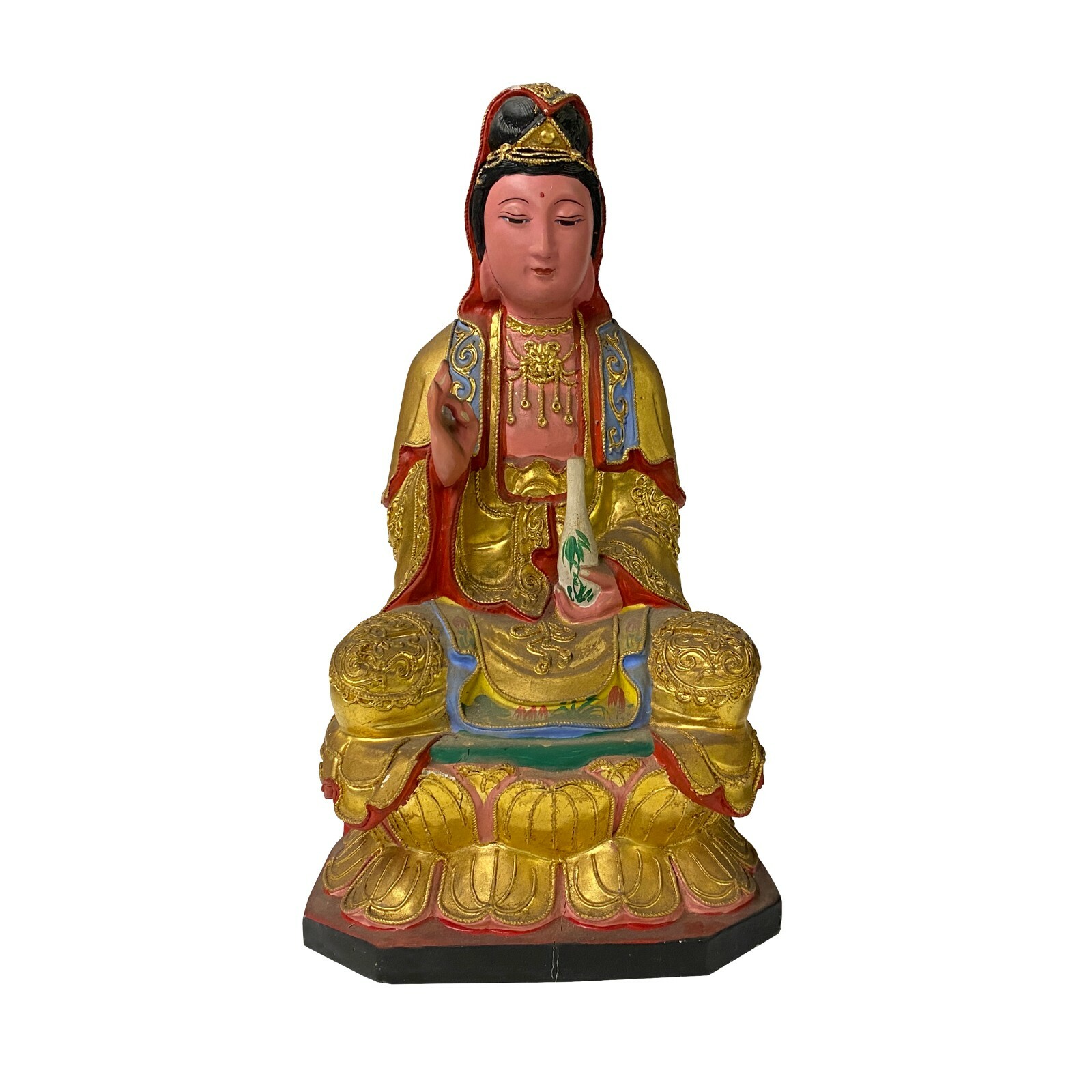 Vintage Chinese Wooden Carved Home Guardian Kwan Yin Figure ws1111S Vintage Chinese Wooden Carved Home Guardian Kwan Yin Figure ws1111S