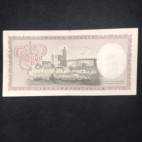 ITALY ITALIA LEONARDO DA VINCI 50000 LIRE 1974 - VF+