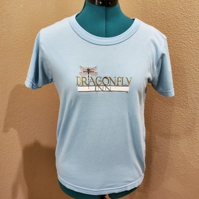 VINTAGE GILMORE GIRLS TV SHOW DRAGONFLY INN LIGHT BLUE SHORT SLEEVE T-SHIRT MED