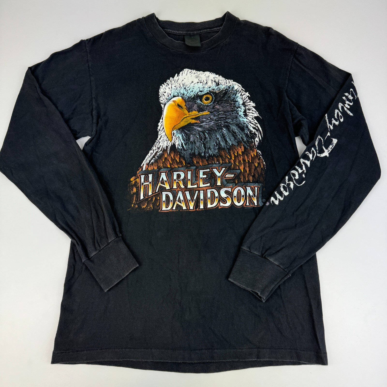 【3Demblem】1993 Tシャツ ハーレーダビットソン 90's usa製 3d emblem harley davidson tee black L #madeinusa