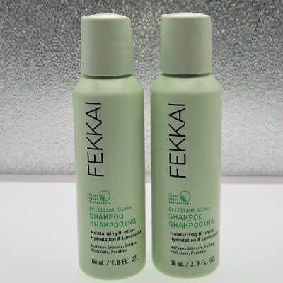 Lot of 2 Fekkai Brilliant Gloss Shampoo (2 Oz Each) Travel/Mini Size - Brand New