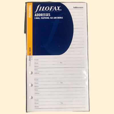 Filofax Replacement Personal Addresses