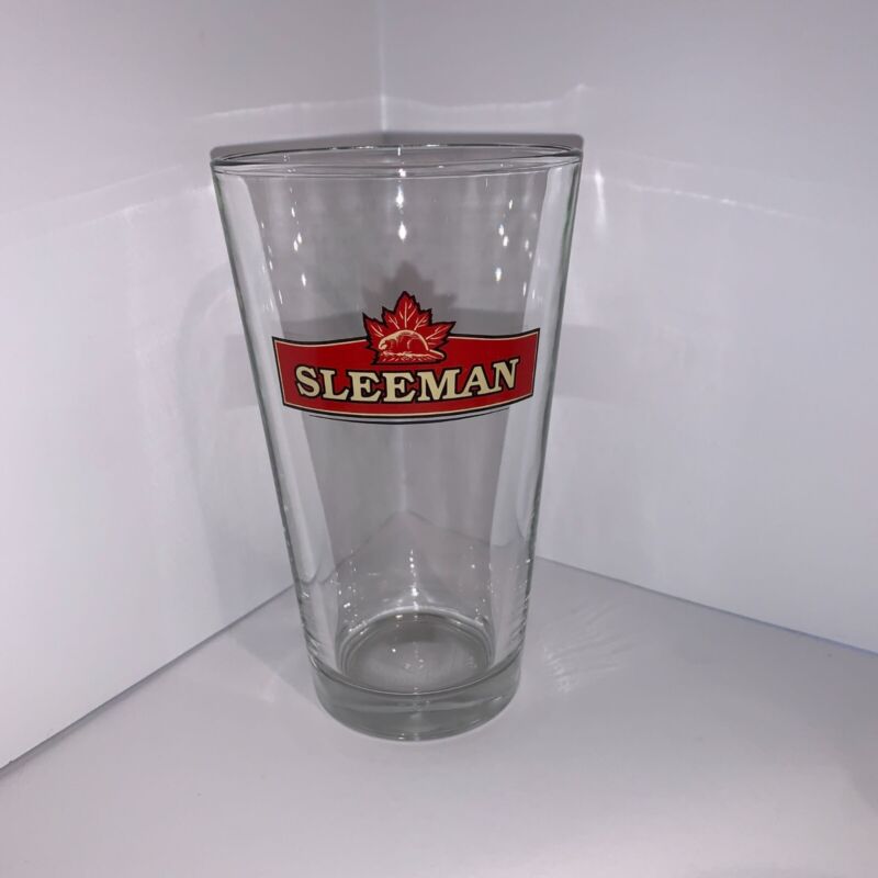 Sleeman Canada Clear 16oz Beer Pint Glass Brewery