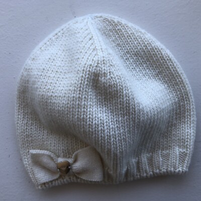 Armani Baby Girl s Cream Cashmere Mix Knitted Beanie Size S. BNWT