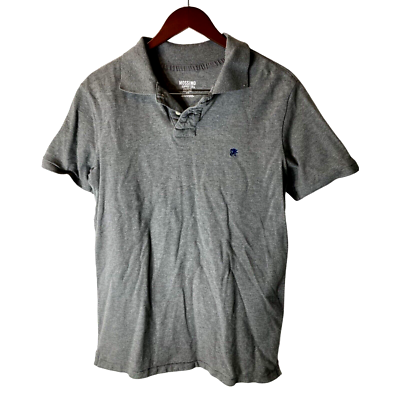 Mossimo Supply Athletic Fit Coupe Men s Sport Polo Shirt Gray Size M Logo Lion