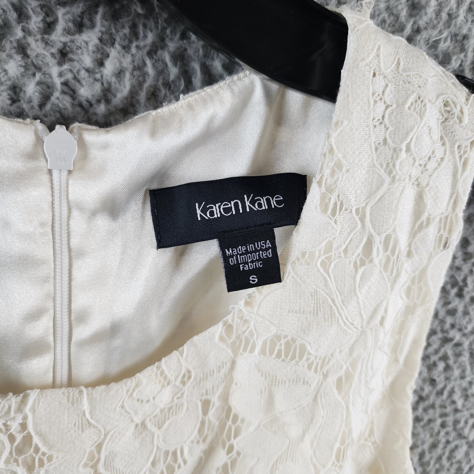 Karen Kane Sleeveless Lace Top Women's Small Cream Back Zip Closure - Picture 6 of 14