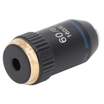 Achromatic Objective Brass 60X Microscope Lens For Biology Laboratory Interface