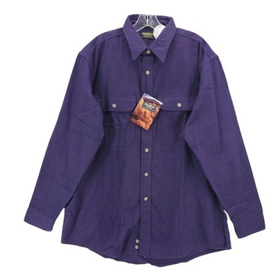 NWT OSHKOSH Purple Flannel Shirt DEADSTOCK Vintage MADE IN USA Size XL TALL