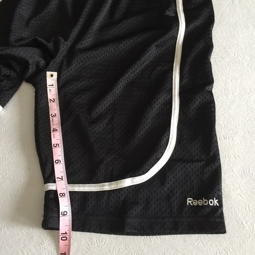 Reebok Black and White Mesh Basketball Shorts Athletic GUC Unisex Kid's Large